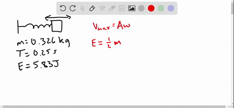 a-326-g-object-is-attached-to-a-spring-and-executes-simple-harmonic-motion-with-a-period-of-0250-s-2