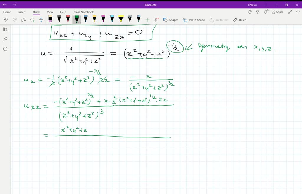 Solved Verify That The Function U 1 Sqrt X 2