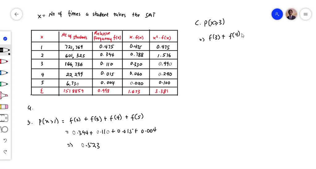 ANSWERED] Data on Scholastic Aptitude Test SAT scores are p - Statistics  - Kunduz