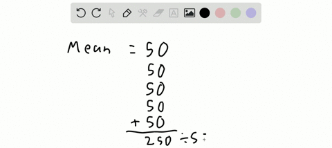 create-a-list-of-fi-ve-different-numbers-whose-mean-is-50