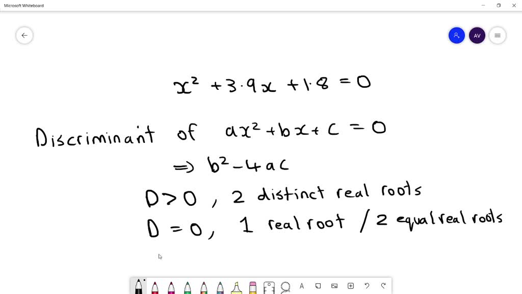 SOLVED:Use the discriminant to determine whether each quadratic ...