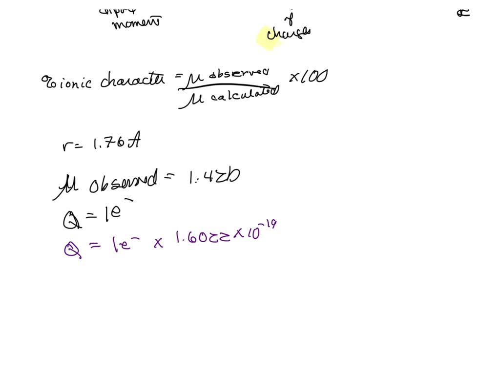 SOLVED The measured dipole moment of bromine monofluoride, BrF, is 1.
