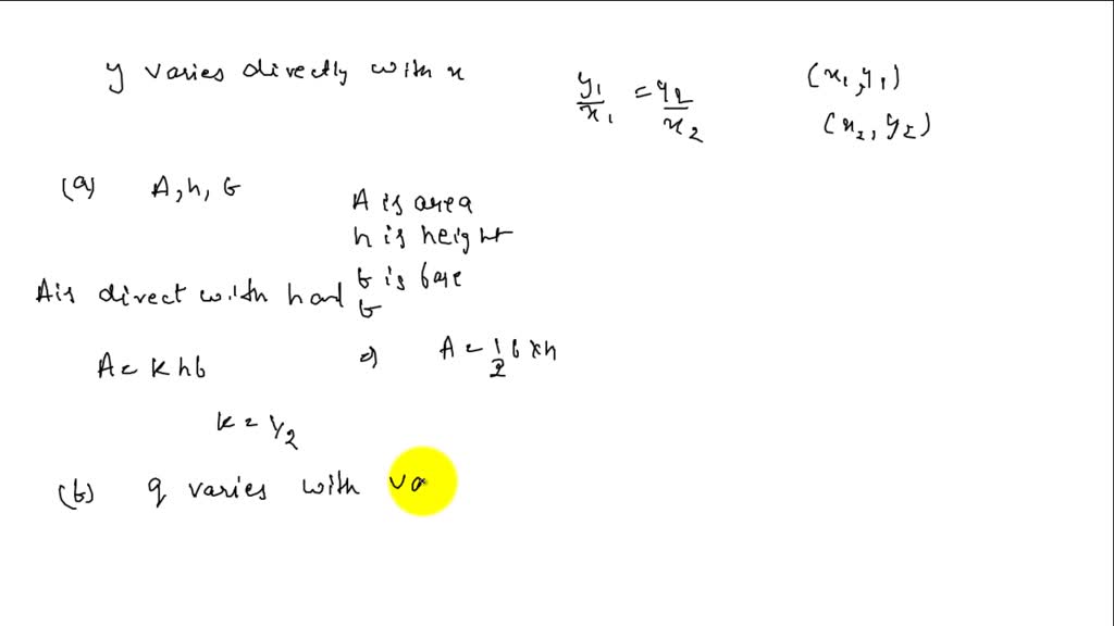 Solved If Z Varies Directly With The Product Of X And Y Z K X Y Then Z Is Said To Vary