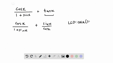 rewrite-each-expression-in-terms-of-the-given-function-or-functions-fraccos-x1sin-xtan-x-cos-x