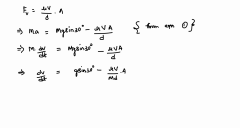 a-block-01-mathrmm-square-with-5-mathrmkg-mass-slides-down-a-smooth-incline-30circ-below-the-horizon