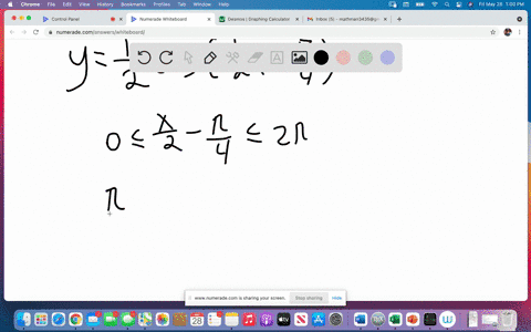 graph-each-function-over-a-one-period-interval-see-example-3-yfrac12-cos-leftfrac12-x-fracpi4right-2