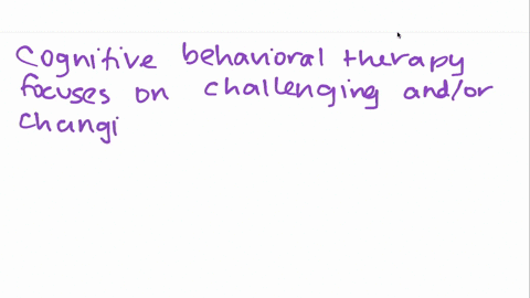 which-of-the-following-disorders-responds-best-to-cognitive-behavioral-therapy-a-disorganized-schizo