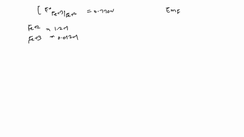 the-reduction-potential-of-a-half-cell-consisting-of-a-pt-electrode-immersed-in-12-mathrmm-mathrmfe2