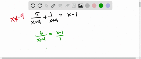 solve-equation-if-a-solution-is-extraneous-so-indicate-frac5x4frac1x4x-1
