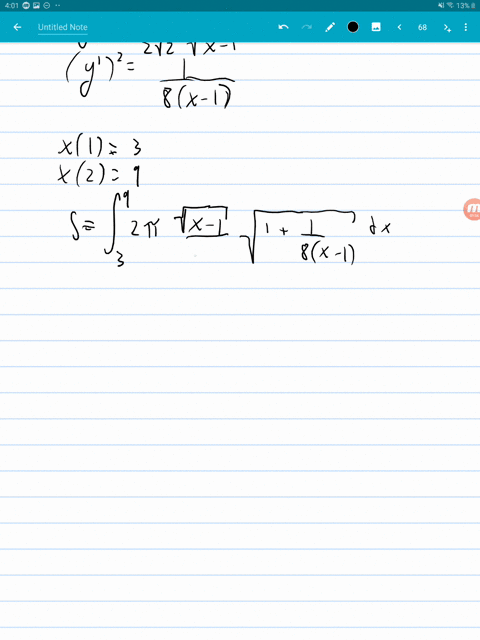 find-the-exact-area-of-the-surface-obtained-by-rotating-the-curve-about-the-x-axis-x12-y2-1-leqslant