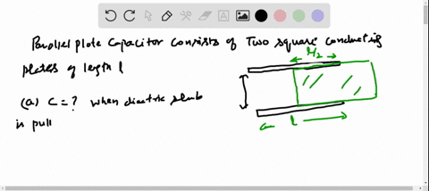 a-parallel-plate-capacitor-consists-of-square-plates-of-edge-length-ell-that-are-separated-by-a-dist