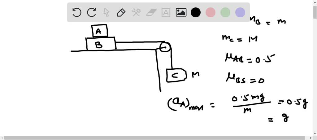 SOLVED:Two blocks A and B each of mass m is placed as shown, co ...