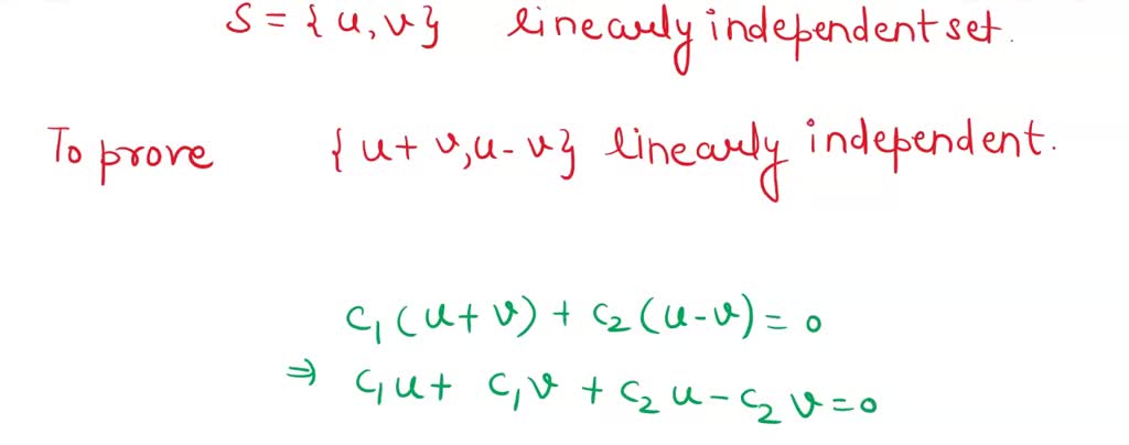 SOLVED:Prove that every subset of a linearly independent set is ...