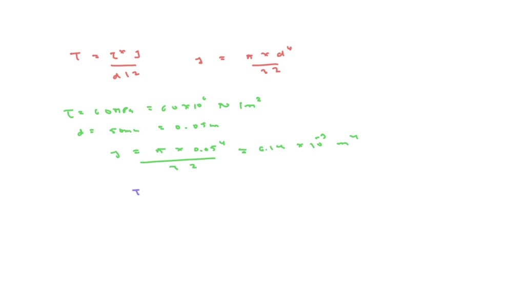 The Segment A B Of The Steel Torsion Bar Is A Cylindrical Tube Of ...