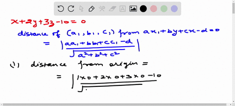 find-the-distance-from-the-plane-given-by-x2-y3-z-100-a-to-the-origin-b-to-the-point-111