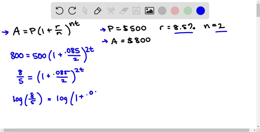 SOLVEDIf 500 is deposited in an account paying 8.5 annual interest
