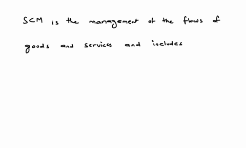 Solved Define Supply Chain Management Scm Solved Define Supply Chain Management Scm