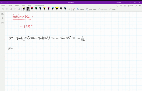 in-exercises-21-38-find-the-exact-values-of-the-sine-cosine-and-tangent-of-the-given-angles-135circ