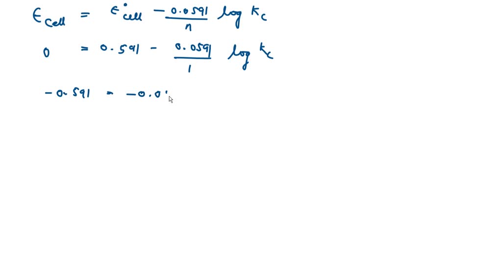 SOLVED:The standard emf of a cell, involving one electron change is ...