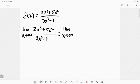 find-the-horizontal-asymptote-of-fxfrac2-x35-x23-x3-1