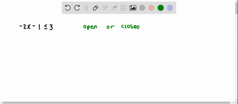 SOLVED:Tell whether you should use an open dot or a closed dot on the ...