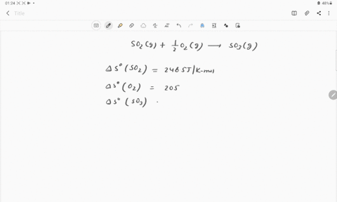 the-standard-entropy-change-for-the-reaction-mathrmso_2mathrmgfrac12-mathrmo_2mathrmg-longrightarrow