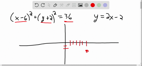 the-equation-of-a-circle-is-x-62y2236-determine-whether-the-line-y2-x-2-is-a-secant-a-tangent-or-nei