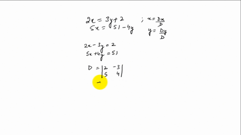 use-cramers-rule-to-solve-each-system-leftbeginarrayl2-x3-y2-5-x51-4-yendarrayright-2