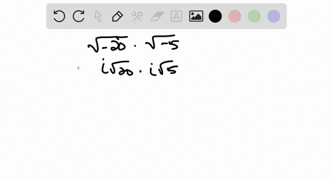 perform-the-indicated-operation-and-simplify-sqrt-20-cdot-sqrt-5