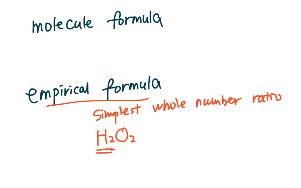 SOLVED:Define molecular formula and empirical formula. What are the