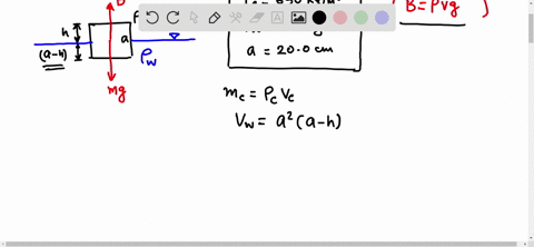 a-cube-of-wood-having-a-side-dimension-of-200-mathrmcm-and-a-density-of-650-mathrmkg-mathrmm3-floats