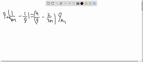 solve-the-equation-frac1m-frac19frac49-frac23-m