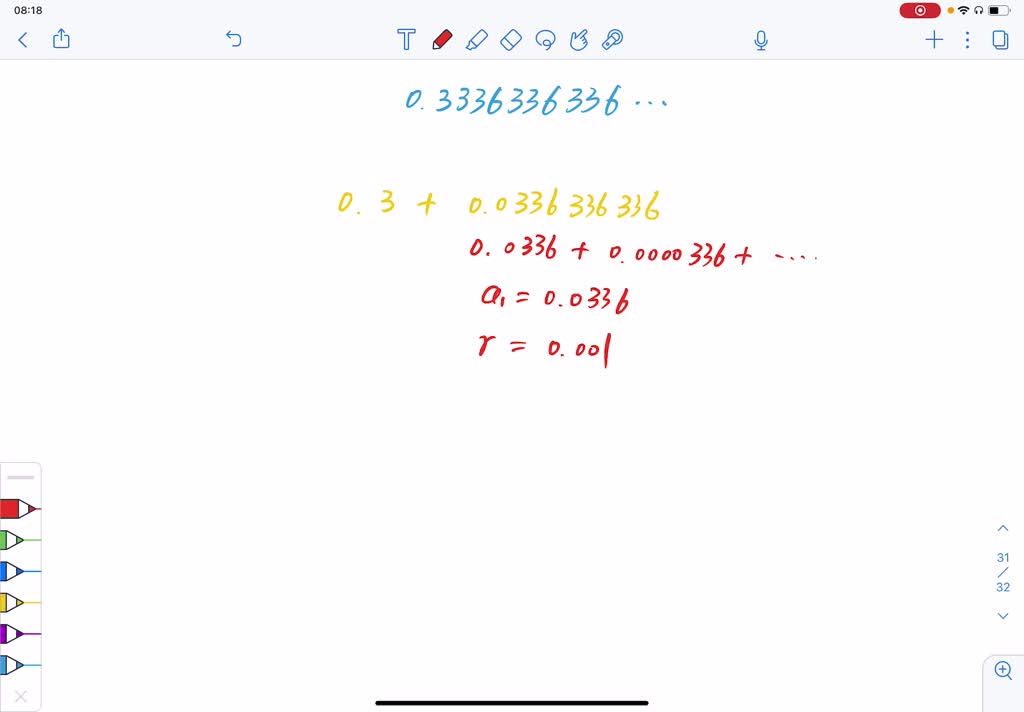 SOLVEDFind the fractions equal to the given decimals. 0.3336336336
