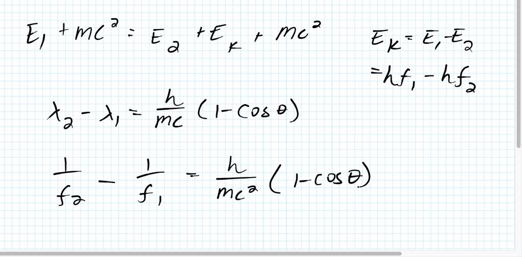 SOLVED: Show that the maximum kinetic energy Ek, called the Compton ...
