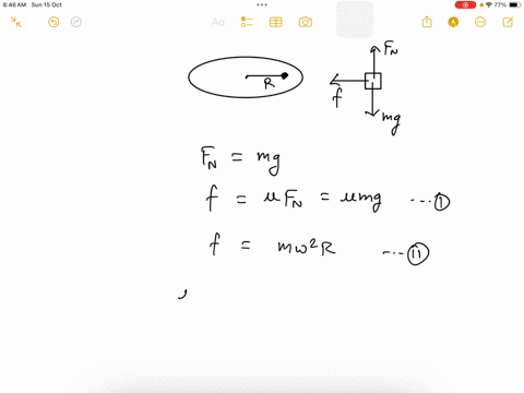 SOLVED: A small button placed on a horizontal rotating platform with ...