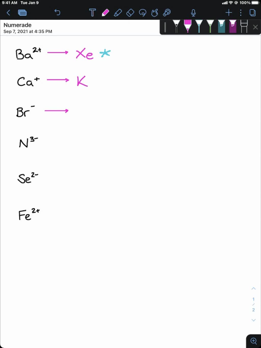 SOLVEDIndicate which of the following ions have a noblegas electron