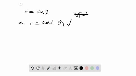 test-for-symmetry-with-respect-to-a-the-polar-axis-quad-b-the-line-thetafracpi2-quad-c-the-pole-rcos