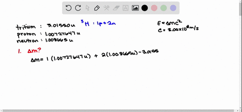 calculate-the-binding-energy-in-j-nucleon-of-the-tritium-nucleus-whose-mass-is-301550-mathrmu