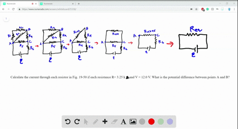 ii-calculate-the-current-through-each-resistor-in-fig-19-50-if-each-resistance-r-325-komega-and-v-12