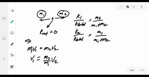 consider-a-nucleus-at-rest-which-then-spontaneously-splits-into-two-fragments-of-masses-m_1-and-m_2-