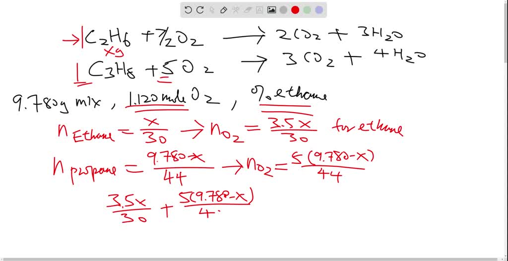 SOLVED:Gaseous ethane will react with gaseous oxygen to produce gaseous ...