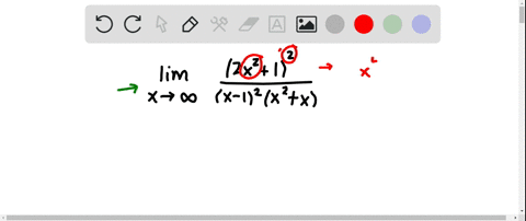 15-38-find-the-limit-or-show-that-it-does-not-exist-lim-_x-rightarrow-infty-fracleft2-x21right2x-12l