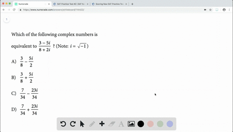 which-of-the-following-complex-numbers-is-equivalent-to-frac3-5-i82-i-note-isqrt-1-beginequation-beg