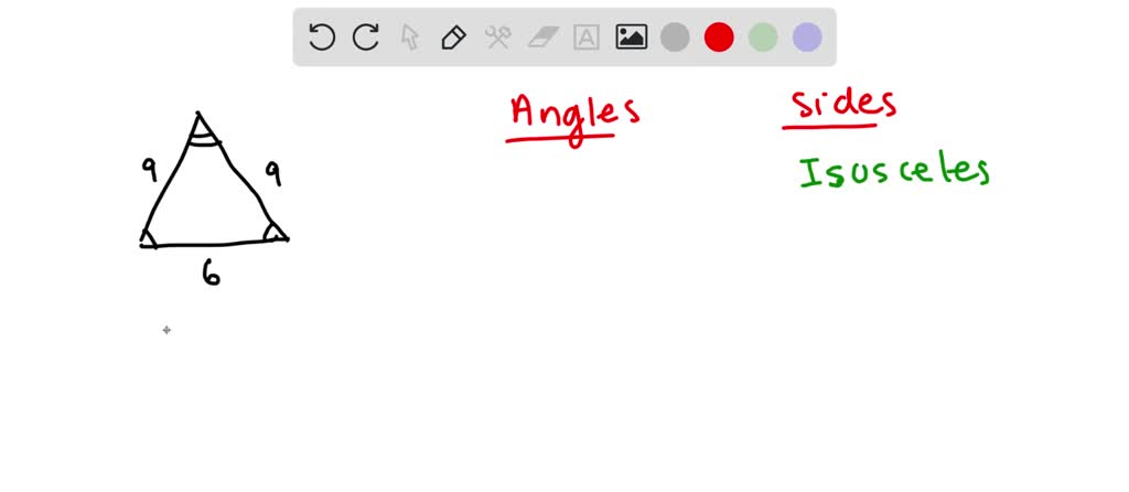 Solvedclassify Each Triangle As Acute Right Or Obtuse Also Classify Each As Equilateral 0481