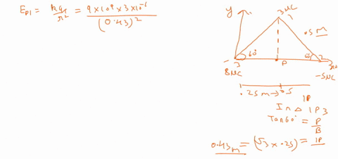 SOLVED:Three charges are at the corners of an equilateral triangle, as ...