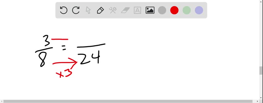 SOLVED Express 3 As An Equivalent Fraction Having Denominator 8
