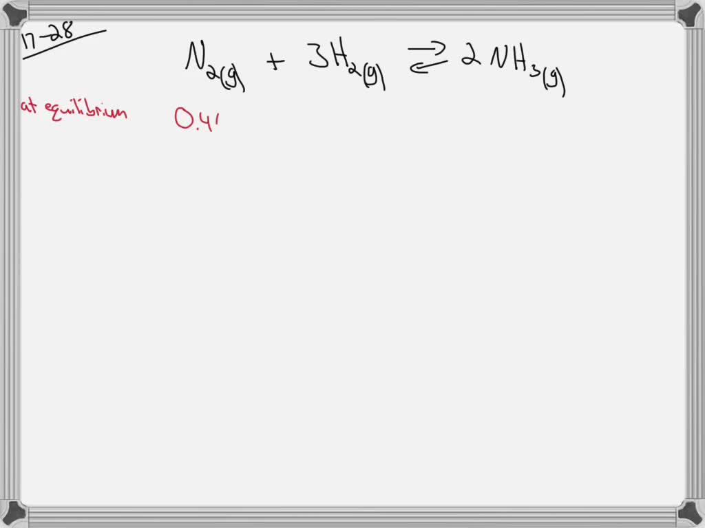 SOLVED:The Keq for the formation of ammonia gas from its elements is 4. ...