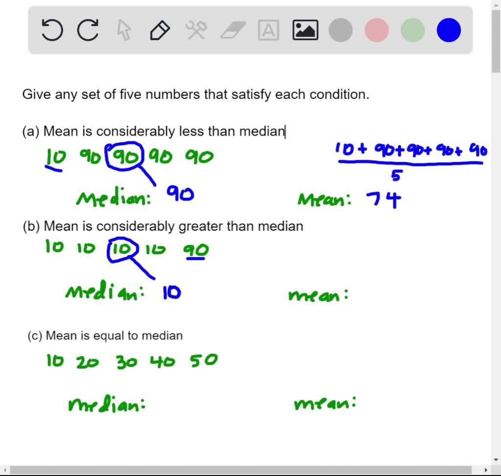 ⏩SOLVED:Create a data set that has five values, a median of 30 and ...