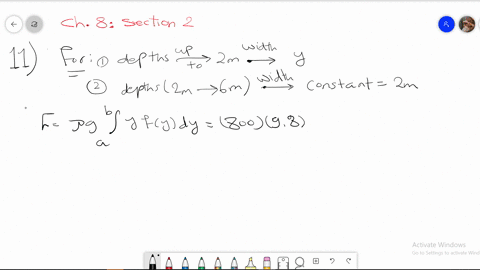 calculate-the-fluid-force-on-a-side-of-the-plate-in-figure-11mathrmb-submerged-in-a-fluid-of-mass-de