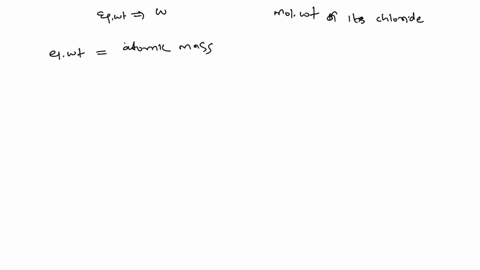 SOLVED:The equivalent weight of divalent metal is W. The molecular